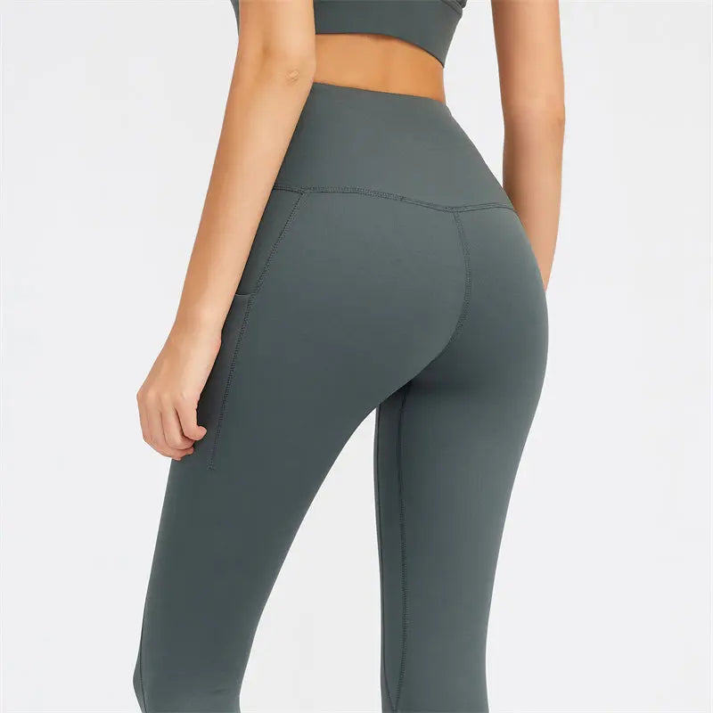 Canmol Buttery Soft Women's Yoga Leggings with Side Pockets - High Waisted Medium Compression