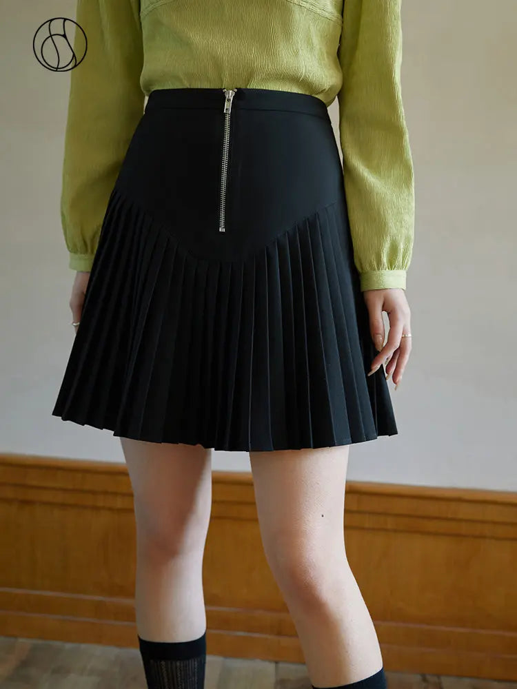 Canmol Organ Pleated Skirt - Spring 2023 Office Lady Millennial Style