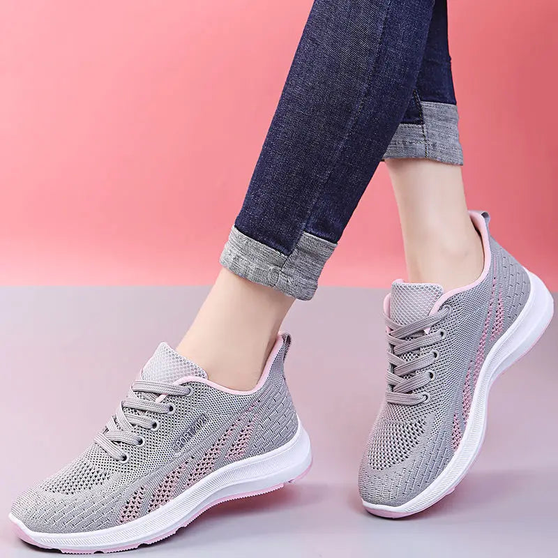 Canmol Women's Breathable Mesh Vulcanized Sports Shoes - Summer Fashion