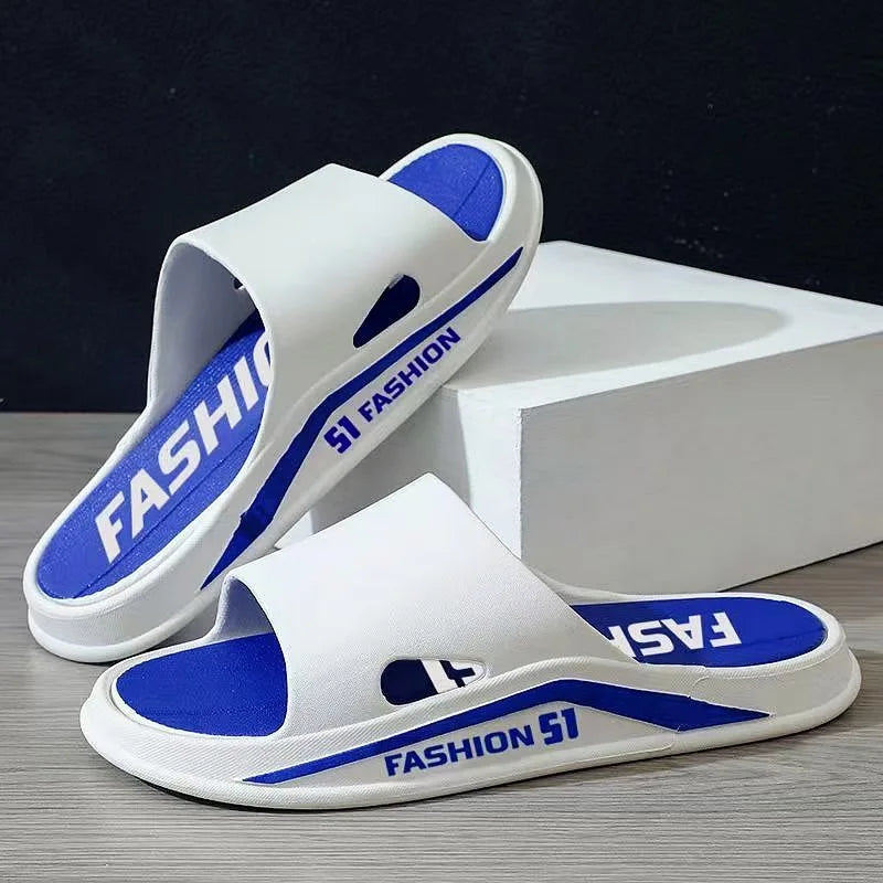 Canmol Men's Summer Slides: Stylish EVA Soft Bottom Beach Sandals & Slippers