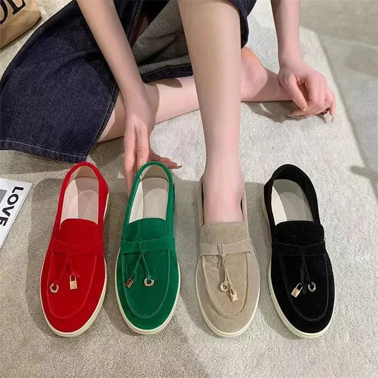 Canmol Suede Slip-On Loafers for Women in Autumn/Spring
