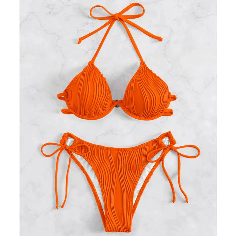 Canmol Summer Sexy Bikinis 2024 - Women's Push Up Swimwear Bikini Set