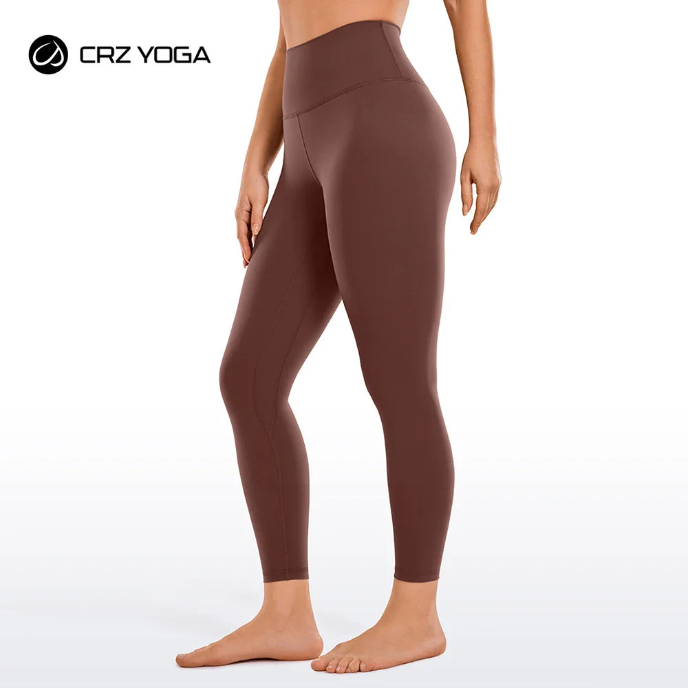 Canmol High Waist Yoga Leggings 25" - Soft Matte Workout Tights Running Pants