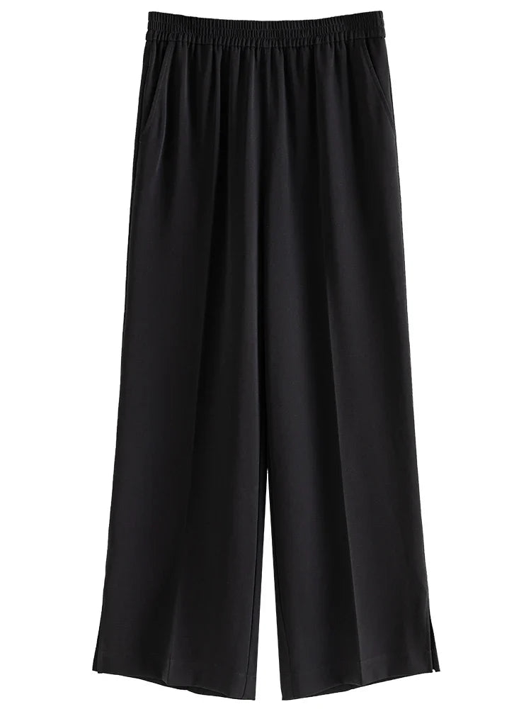 Canmol High Waist Straight-leg Pants: Spring Essential for Women with Versatile Style
