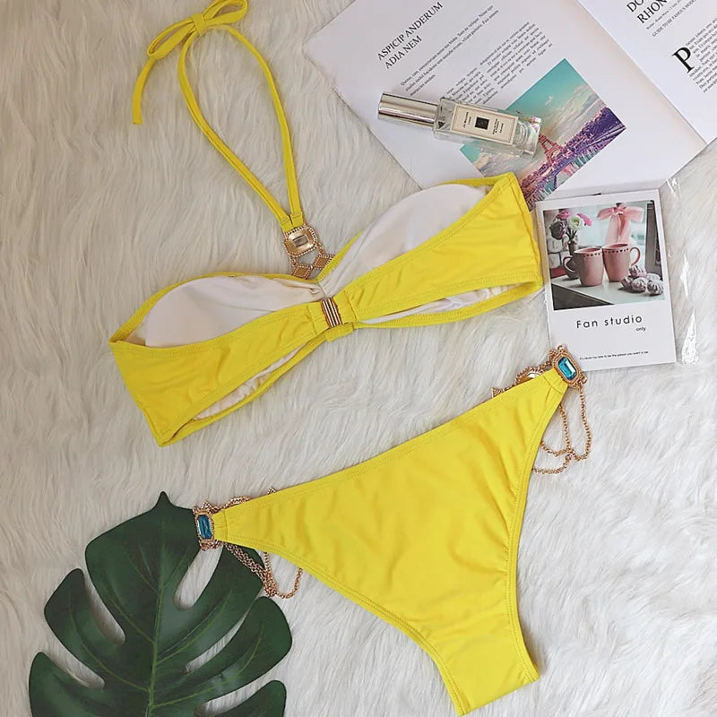 Canmol Rhinestone Bikini 2024 - Summer Swimwear for Women