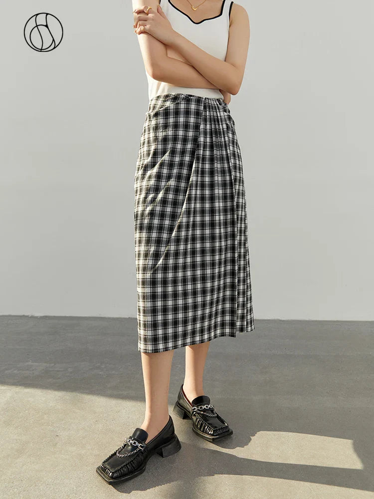 Canmol Plaid Pleated Skirt - Autumn 2022 Collection