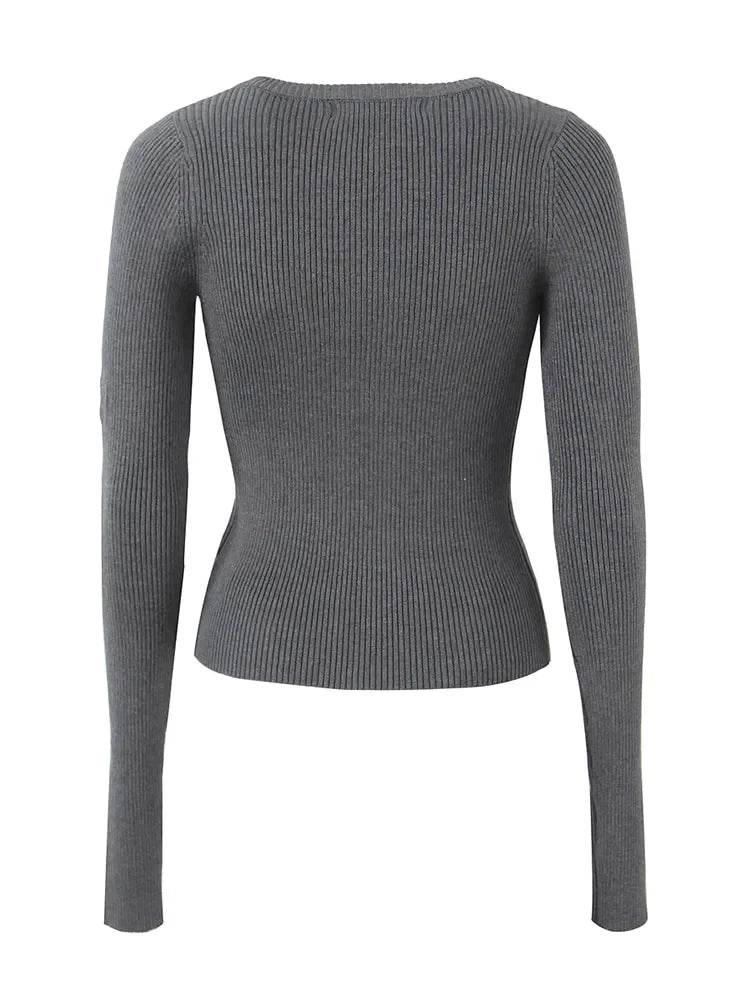 Canmol 2023 Women's Knit Cardigan | Autumn Fashion Street Style Zipper Sweater