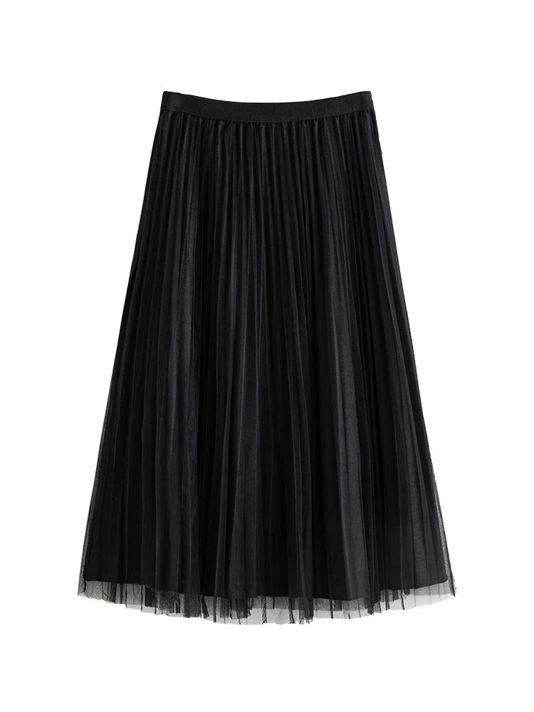 Canmol Reversible Accordion Pleated Long Puff Skirt | Winter 2022 New Arrival