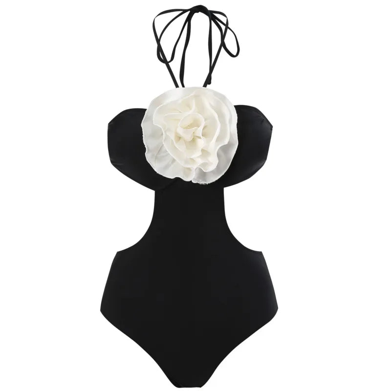 Canmol Summer Floral One Piece Swimsuit - Sexy Push Up Swimwear for Women