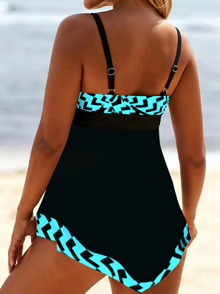 Canmol 2023 Tankini Set: Printed Push Up Swimwear with Shorts