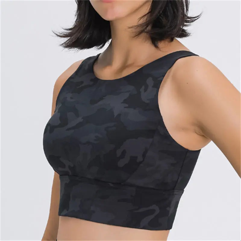 Canmol Naked Feel Sports Bra: Back Cutout, Medium Support for Fitness, Running
