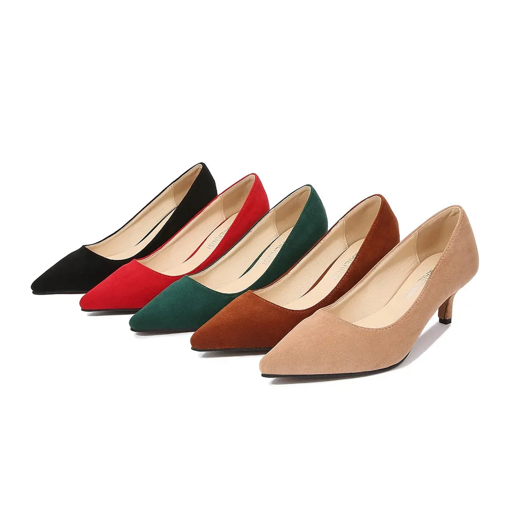 Canmol Classic High Heels: Pointed Slip-on Fashion Women's Shoes, Autumn Thin Heel Work Shoes