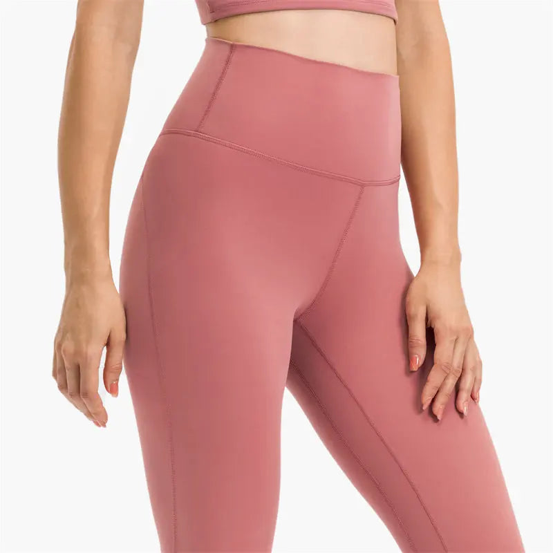 Canmol Wave-Cut Naked-Feel Leggings with Waist Pocket - Gym Tights