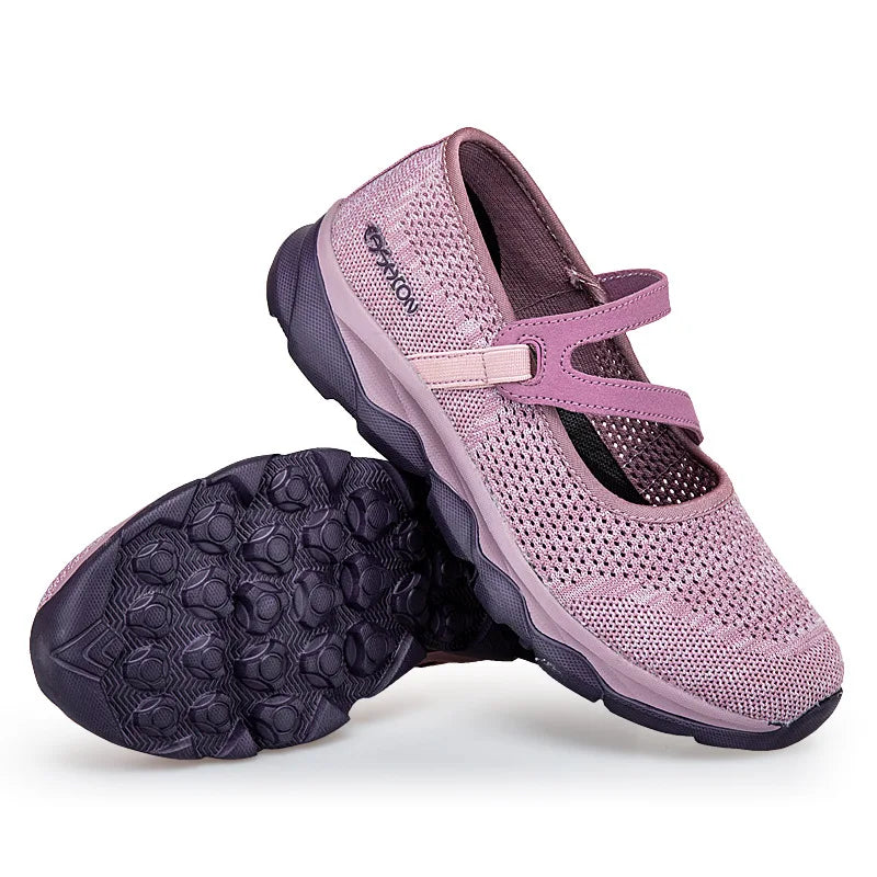 Canmol Mesh Breathable Casual Walking Shoes for Women, Lightweight Slip-On Flats