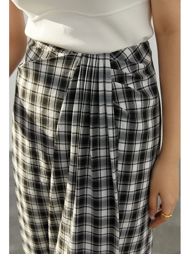 Canmol Plaid Pleated Skirt - Autumn 2022 Collection