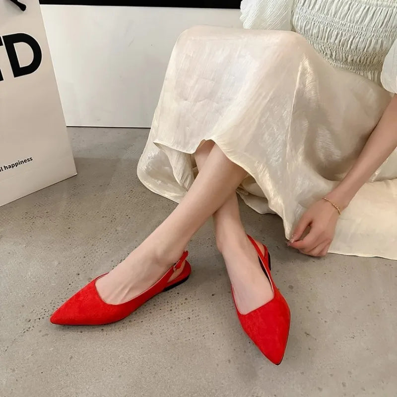 Canmol 2024 Slingback High Heels Classics Pointed Toe Pumps Women's Dress Shoes