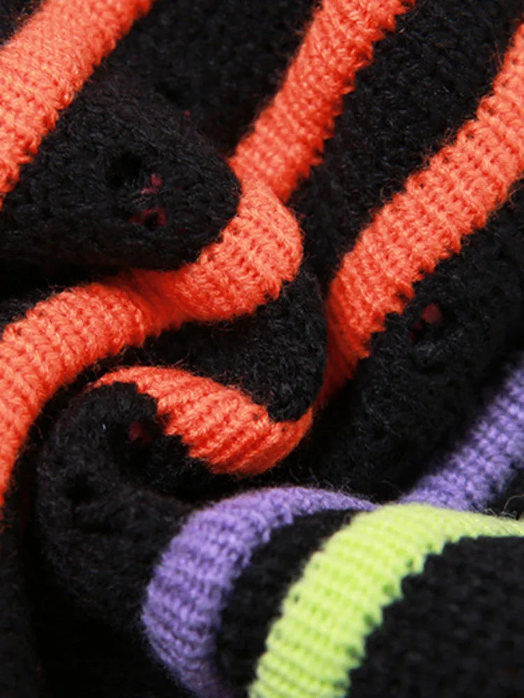 Canmol Embroidered Tassel Knit Shorts Set Slim Fit Polychrome Spring 2024