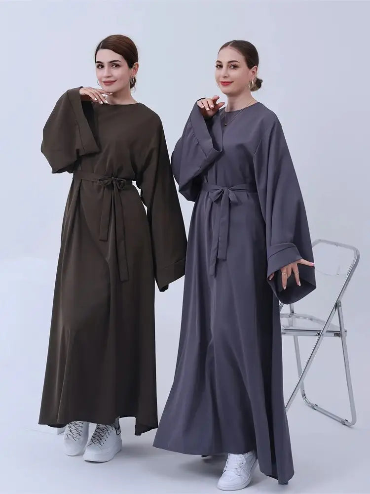 Canmol Ramadan Eid Abaya Dubai Dress Muslim Modest Kebaya Kaftan Robe Vestidos