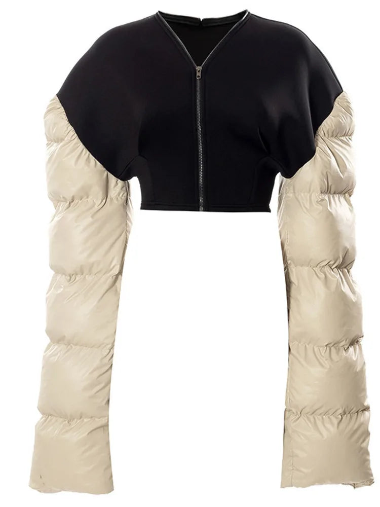 Canmol Stand Collar Zip Short Coat Autumn 2024 New
