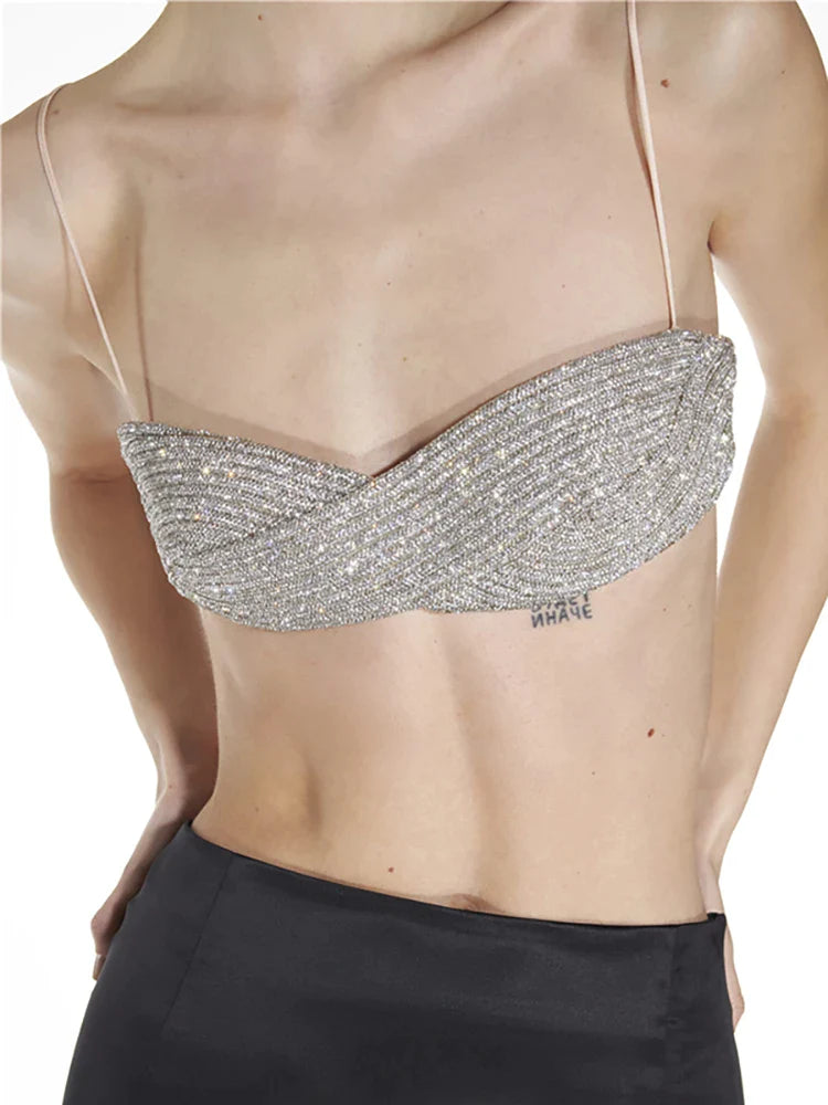 Canmol Diamond Embellished Tank Top - Spring 2024 New Collection